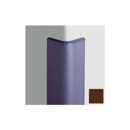 Pawling Surface Mounted Corner Guard Bullnose 90Deg, 3'' Wings, 4'H W/Caps, Brown CG-30-4-4